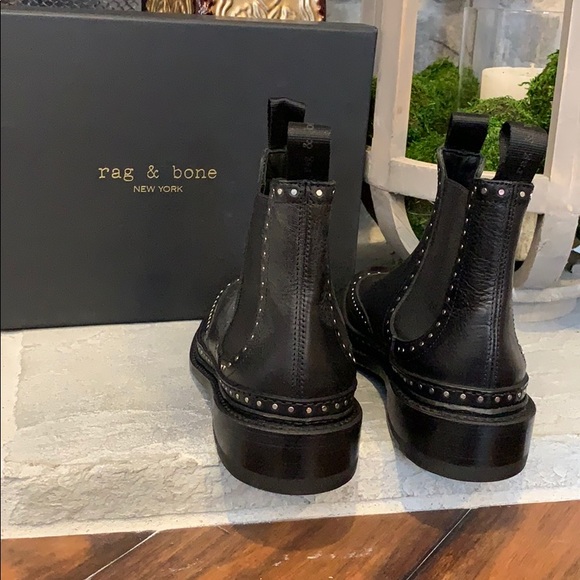 New! Rag & Bone Benson Boot - Black Studded - Picture 4 of 7